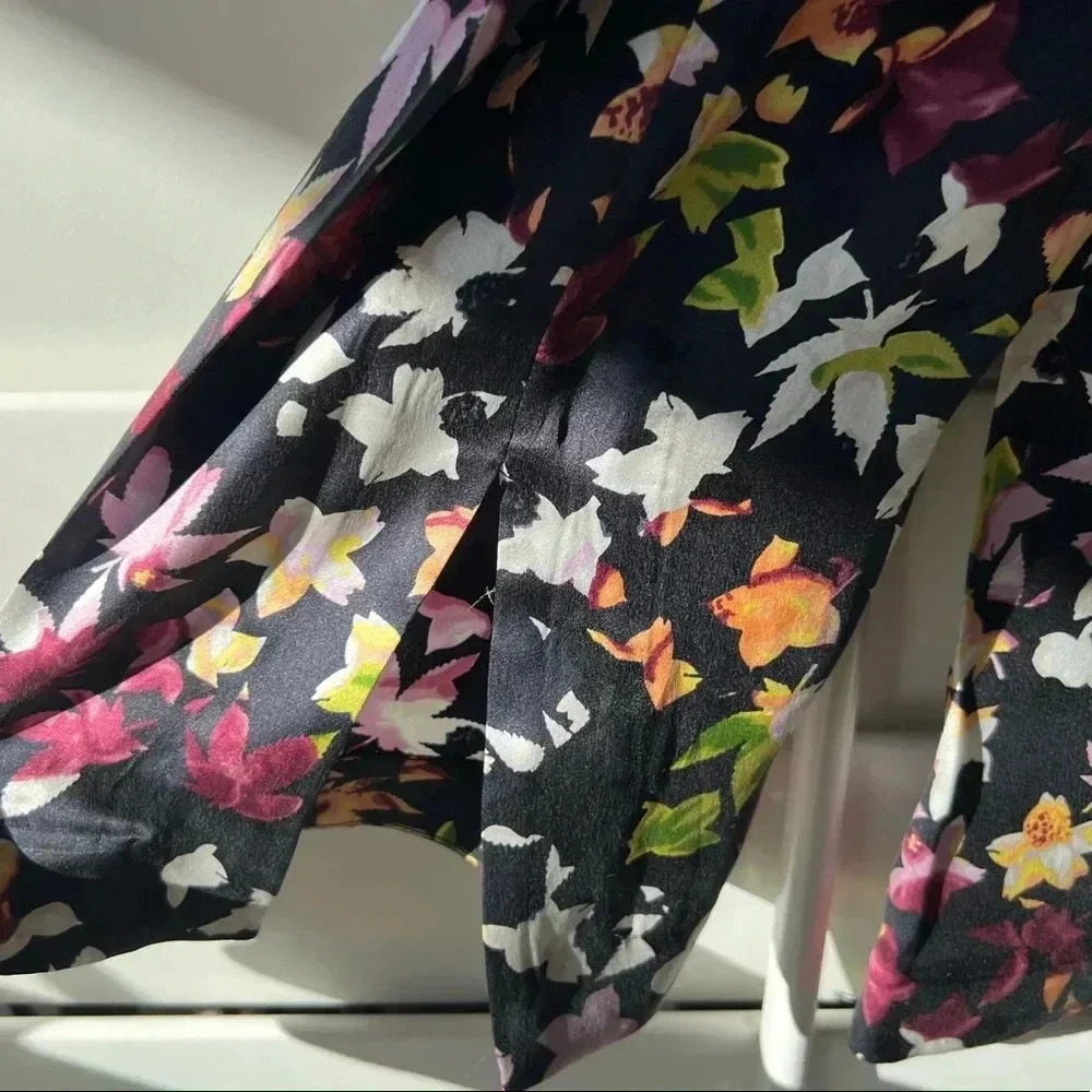 EQUIPMENT FEMME NWT Silk Florence Print Side Slit Trousers Pants - Picture 6 of 10